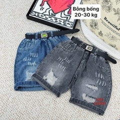 Q299-Quần jean lửng mài rách Xanh (18.32kg)