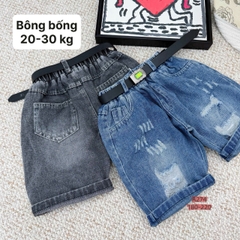 Q299-Quần jean lửng mài rách Xanh (18.32kg)