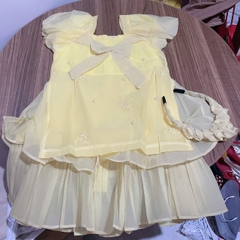 V352-Váy voan cách tân Vàng thêu (13.22kg)