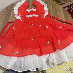 V357-Váy voan cánh tiên hoa thêu (10.32kg)