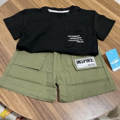 T582-Set áo thun túi chữ q kaki lửng (10.20kg)