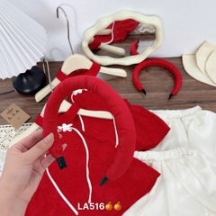 G758-Set áo cổ yếm q bí đỏ kèm cài (08.28kg)