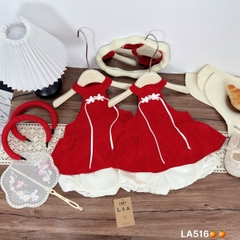 G758-Set áo cổ yếm q bí đỏ kèm cài (08.28kg)