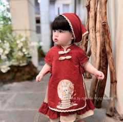 V359-Váy đũi thỏ cổ tàu kèm khăn (10.30kg)