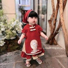 V359-Váy đũi thỏ cổ tàu kèm khăn (10.30kg)