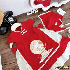 V359-Váy đũi thỏ cổ tàu kèm khăn (10.30kg)