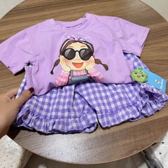 G778-Bộ cotton bé tím q caro (10.20kg)