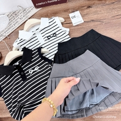 G792-Set áo kẻ SN nơ cv xếp ly (06.18kg)