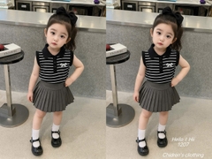 G792-Set áo kẻ SN nơ cv xếp ly (06.18kg)