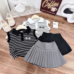 G792-Set áo kẻ SN nơ cv xếp ly (06.18kg)