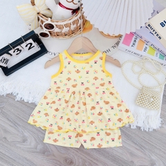 B489-Bộ balo tăm babydoll hoa nhí (05.15kg)