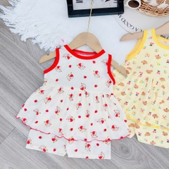 B489-Bộ balo tăm babydoll hoa nhí (05.15kg)