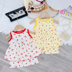 B489-Bộ balo tăm babydoll hoa nhí (05.15kg)