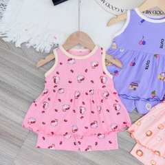 B489-Bộ balo tăm babydoll hoa nhí (05.15kg)