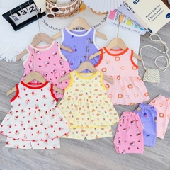 B489-Bộ balo tăm babydoll hoa nhí (05.15kg)