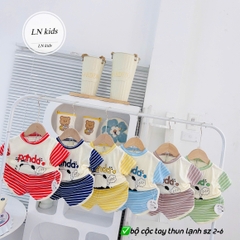 B490-Bộ cộc thun lạnh Panda kẻ (05.15kg)