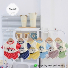 B490-Bộ cộc thun lạnh Panda kẻ (05.15kg)