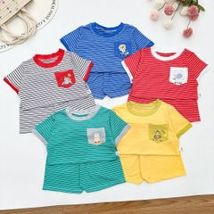 B491-Bộ cộc thun lạnh kẻ màu túi (05.15kg)