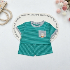 B491-Bộ cộc thun lạnh kẻ màu túi (05.15kg)