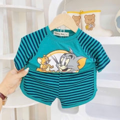 B494-Bộ cộc thun lạnh phối kẻ (08.15kg)