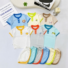 B495-Bộ cộc thun lạnh trụ trơn viền (08.15kg)