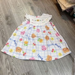 V382-Váy SN thô hàn OP gấu caro xanh (09.23kg)