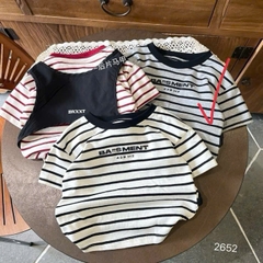 A392-Áo thun QC TXR xám kẻ BASMENT (10.20kg)