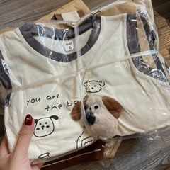 T651-Bộ cotton SN cún q kẻ (08.17kg)