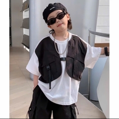T669-Set áo cotton khoá q kaki đen (12.24kg)