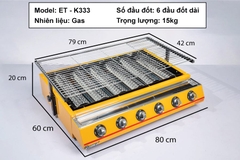 Bếp nướng GAS ETON 4 Họng ET-K333