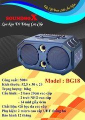 Loa Karaoke Loa xách Tay Soundbox BG18 ( 18 Đường Tiếng ) Công Suất Khủng, Hát Karaoke như dàn âm thanh