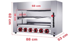 Bếp nướng Salamander 6 đầu gas