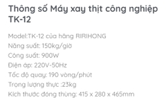 Máy xay thịt công nghiệp 400W Deliou TK-M12
