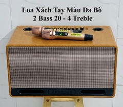 Loa Kéo xách Tay Sound S222 Màu Da Bò và Da Kem
