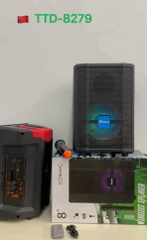 LOA BLUETOOTH KARAOKE 2 TẤC 8279 KÈM 1 MICRO KHÔNG DÂY