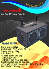 Loa Xách tay Karaoke Sound S218 2 BASS 25cm