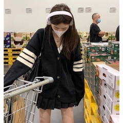 [A208] Áo khoác len nữ Cardigan THU ĐÔNG SỌC TAY phom rộng dày đi Đà Lạt Quảng Châu xịn xò - L2M  (Hot)