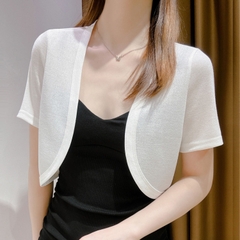 [A188] Áo KHOÁC len nữ cardigan CROPTOP TAY NGẮN phong cách Pháp dệt kim mềm mỏng dễ phối đồ - L2M