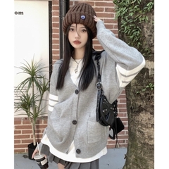[A208] Áo khoác len nữ Cardigan THU ĐÔNG SỌC TAY phom rộng dày đi Đà Lạt Quảng Châu xịn xò - L2M  (Hot)