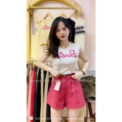 [A010] Áo len thun Montoghi dệt kim Barbie TAY HẾN Quảng Châu dáng ngắn mùa hè siêu dễ thương - L2M (Sale)