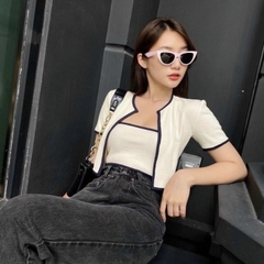 [A077] SET 2 MÓN áo khoác kèm ÁO ỐNG Cardigan dệt kim hàng Quảng Châu cộc tay cực xinh xắn - L2M (Sale)