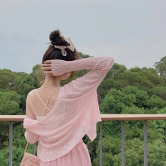 [A004] Áo khoác len mỏng Cardigan Quảng Châu 1 KHUY tay dài dáng ngắn đáng yêu và dễ phối đồ - L2M (Sale)