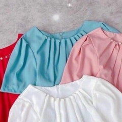 [HĐT] Áo sơ mi kiểu nữ peplum cổ tròn VẠT NHỌN TAY BÈO có chun eo giấu bụng hiệu quả - L2M (Sale)