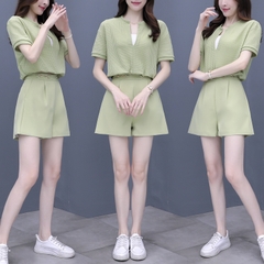 [A035] SET 2 ÁO LIỀN NHAU len thun dệt kim Montoghi Quảng Châu cổ V dáng croptop nhúm eo xinh - L2M  (Hot)