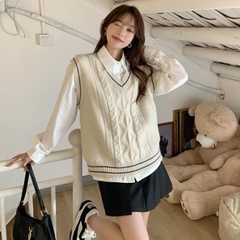 [A225] Áo len thun Montoghi dệt kim GILE RỜI họa tiết XOẮN THỪNG phối đồ Quảng Châu xinh xắn - L2M