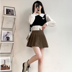 [Q011] Chân váy xếp ly TENNIS dáng ngắn xòe có lớp lót bên trong phong cách Hàn Quốc siêu hot - L2M
