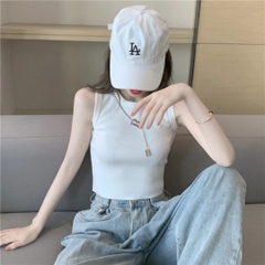[A007] Áo len thun dệt kim Montoghi Quảng Châu ba lỗ MÀU TRƠN dáng vừa TẶNG KÈM VÒNG CỔ CHỮ B - L2M (Sale)