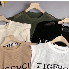 [A009] Áo lưới QC len Montoghi dệt kim Quảng Châu TIGERCUB tay hến cổ tròn mùa hè xinh xắn - L2M (Sale)