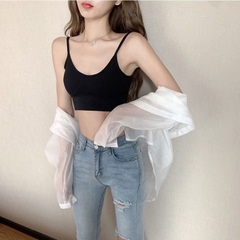 [B006] Áo bra gân tăm CHỮ U HỞ LƯNG sâu có đệm ngực sang chảnh dễ phối đồ - L2M