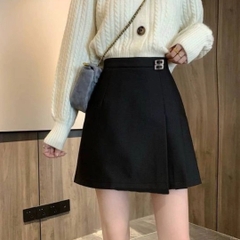[Q003-7] Quần váy giả nữ XẾP LY 2 KHOEN phối lưng thun co giãn chất tuyết mưa siêu xinh xắn - L2M
